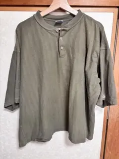 Carhartt ヘンリーネック 半袖Ｔシャツ ヘリンボーン オリーブのサムネイル