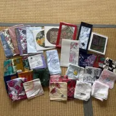 レディース花柄ハンカチセット　34枚