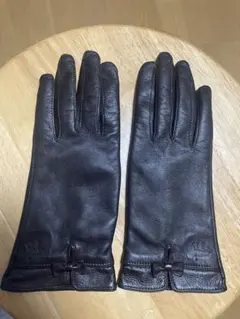 シビラ 羊革レディース手袋 　ダークブラウン20㎝