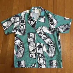Mark Gonzales 半袖シャツ Mサイズ　メンズ　グリーン　柄シャツのサムネイル