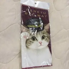 阪急　猫　HANKYU RAILWAY 猫デザイン ハンカチ