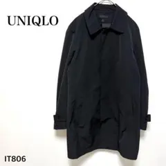 UNIQLO/ステンカラーコート/メンズ/M/スタイリッシュ/黒/通勤/秋冬
