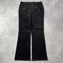 ローレン ラルフローレン W34 コーデュロイ フレア 古着 黒 17055