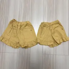 姉妹お揃い　110 130 アプレレクール　フリル付きショートパンツ