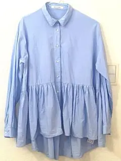 AMERICAN HOLIC ライトブルー フレアシャツ Lサイズ