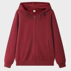 イオン TOPVALU あったか 赤いパーカー【極美品】Ｌ 綿100%