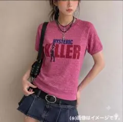 Y2K 00s ヒステリックグラマー 半袖スウェットピンク ギャルのサムネイル
