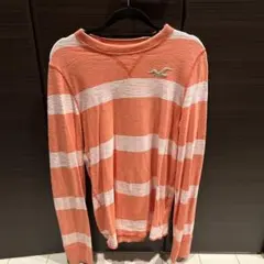 HOLLISTER オレンジ・白ストライプ M