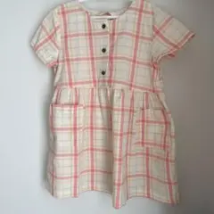 【美品】H&M チェック半袖ワンピース