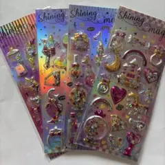 シャカシャカシール　カプセルシール　立体シール　3Dシール 4枚