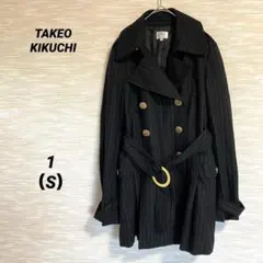 タケオキクチ トレンチコート【S】プリーツ ダブルボタン ウエストベルト0406のサムネイル