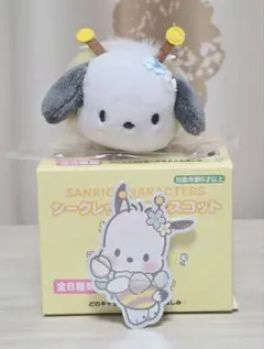 【ステッカー付き】ポチャッコ ミニマスコット お花大好きハチさんデザイン