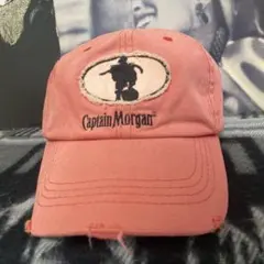 ヴィンテージキャップ　企業ロゴ刺繍　Captain Morgan ダメージ加工