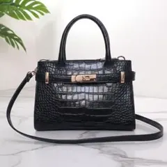 ✨未使用級✨ジャンニ ノターロ　2way トートバッグ　牛革 クロコ　イタリア製のサムネイル