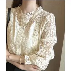 【選べる2タイプで高見えする】総レースレディトップス　フューティアランド