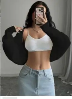SHEIN Dazy ボレロ カーディガン 黒 ブラック
