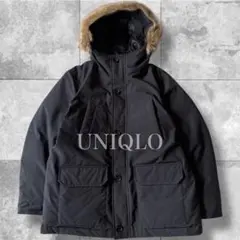 ユニクロ ノンキルトダウンジャケット XXL 黒 極暖 防寒 撥水 大きめサイズ