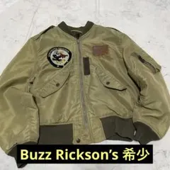 極美品□バズリクソンズ フライトジャケット L-2A ワッペン ネイビー