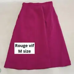 ルージュヴィフ　スカート　ワインレッド　コーラルピンク　M 夏服