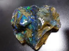 特大 【800CT】 エチオピア カーボン　オパール 原石 青　鉱物標本