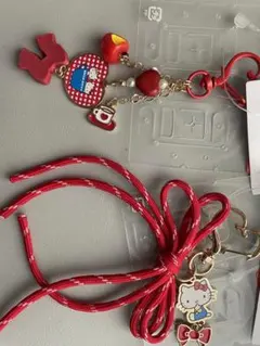 ハローキティ ストラップ リボン付き