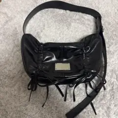 レザー　リボン　ショルダーバッグ　韓国 matin kim 同型