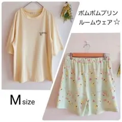 レディース ポムポムプリン半袖パジャマ ルームウェア 部屋着 M ④