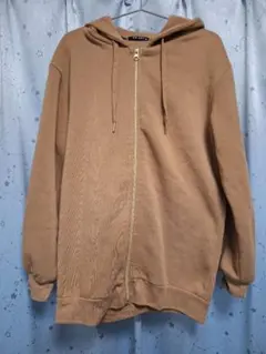 SHISKY ジップアップパーカー ブラウン Mサイズ