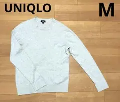 【UNIQLO】ユニクロ　カシミヤクルーネックセーター（長袖）　M
