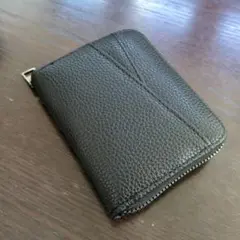 黒レザー風 コインケース ジッパー式
