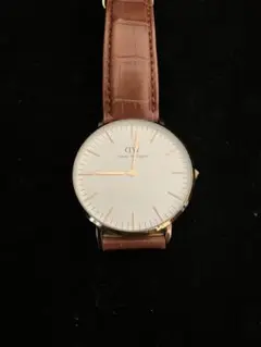 Daniel Wellington DW ブラウンレザー腕時計