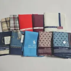 ち*う様 ハンカチ メンズ まとめ売り 10枚セット 男性用 ハンカチーフ