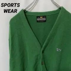 N-5791 SPORTSWEAR アメリカ古着 アクリルニット カーディガンL