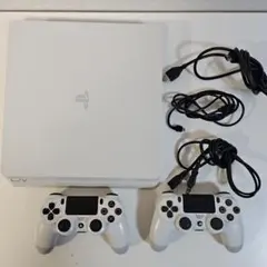 PlayStation 4 Slim ホワイト 本体 コントローラー2個付き