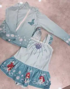 Disney アリエル ワンピース水着＆ラッシュガード まとめ売り 110cm