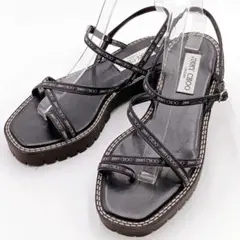 【美品】JIMMY CHOO ジミーチュウ クロスストラップ サンダル 23.5のサムネイル