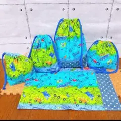 はたらく車柄 通園・通学セット ハンドメイド