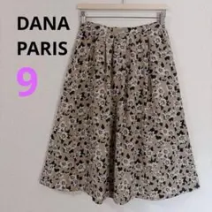 【ダナパリ】DANA PARIS フレアスカート 花柄　ベージュ レトロ日本製9のサムネイル
