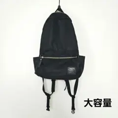 CLOSSHI 大容量 軽量 ナイロンリュック 収納 外ポケット 黒 ブラック