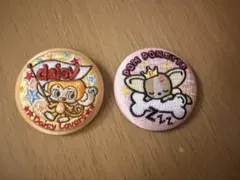 ナルミヤキャラクターズ刺繍缶バッジビスケット