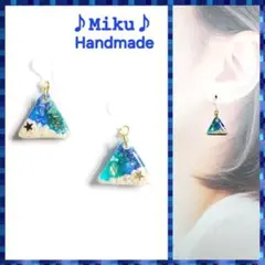 No.636-A 海☆星の砂☆ホログラム☆レジン☆ピアス・イヤリング - メルカリ