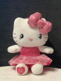 USJ ハローキティ ドレスぬいぐるみ　ストラップ付きマスコット