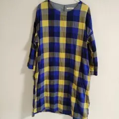 ATELIER EQUAL チェック柄チュニックワンピース　アトリエイコールのサムネイル