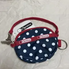 新品 人気レア柄 レスポートサックOLIVIA 持ち手付ポーチ ヨットドット
