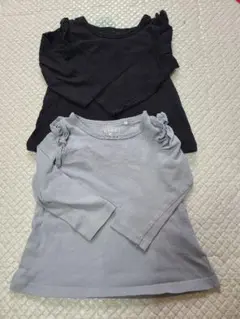 フリル付き長袖Tシャツ2枚セット　西松屋　80㎝