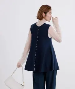 ペプラムニット ベスト