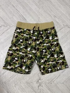 APE kaws green camo スウェット ショーツ M ハーフパンツ - メルカリ