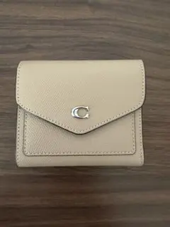 COACH コーチ　三つ折り財布　ベージュ