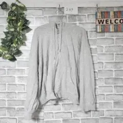 OLD NAVY フルジップパーカー グレー M オーバーサイズ ゆるだぼ