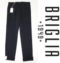 新品訳【ブリリア 1949】ERCOLANO ノープリーツパンツ 黒 46